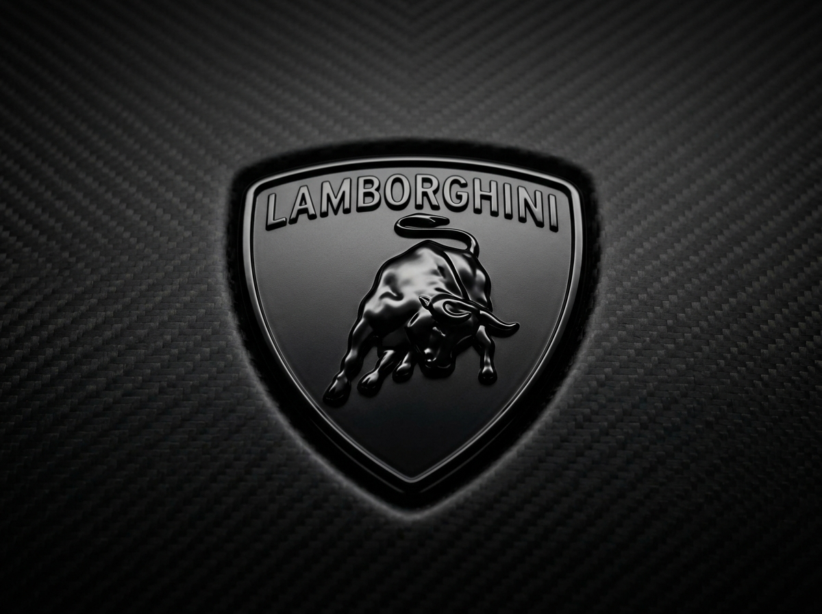 Lamborghini logo emblem black