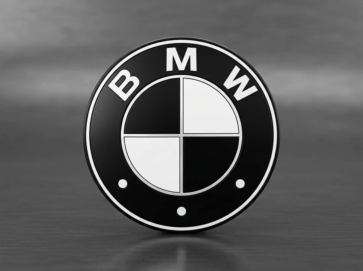 BMW roundel logo black white